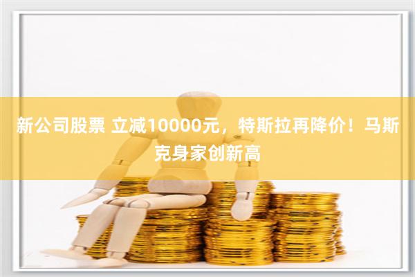 新公司股票 立减10000元，特斯拉再降价！马斯克身家创新高